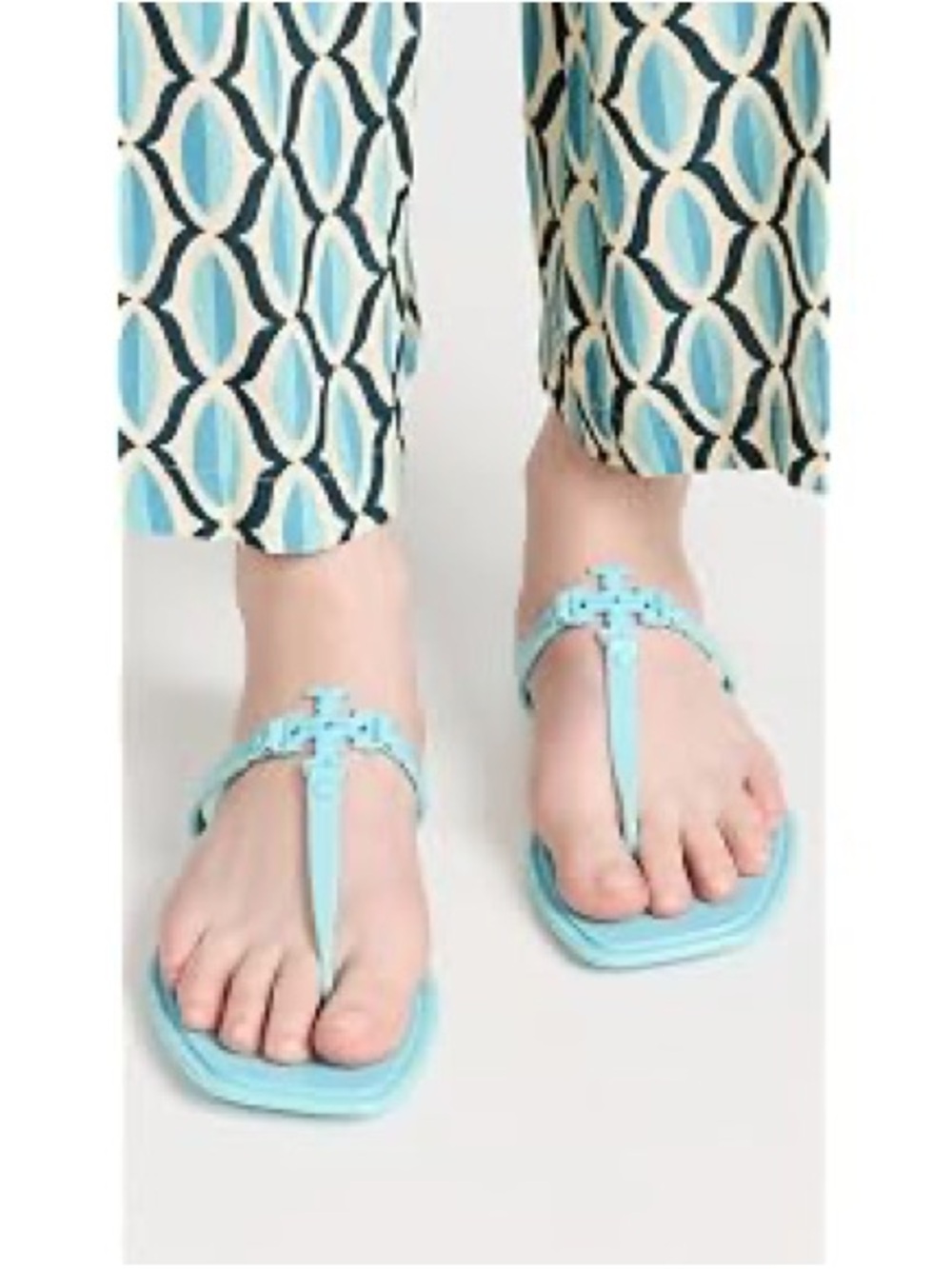 Tory Burch Women's Roxanne Jelly Sandals, Island Blue/Island Blue, 10 Medium US